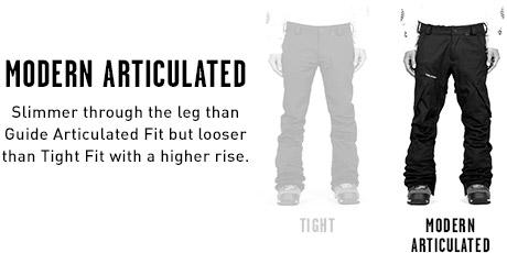 Mens Snow Pants Modern Articulated Fits