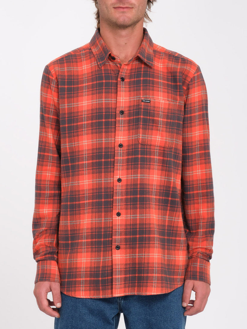 Caden Plaid Shirt - Bright Red