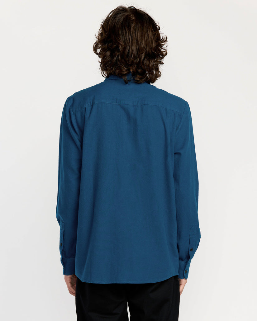 Caden Solid Shirt - Cosmic Blue