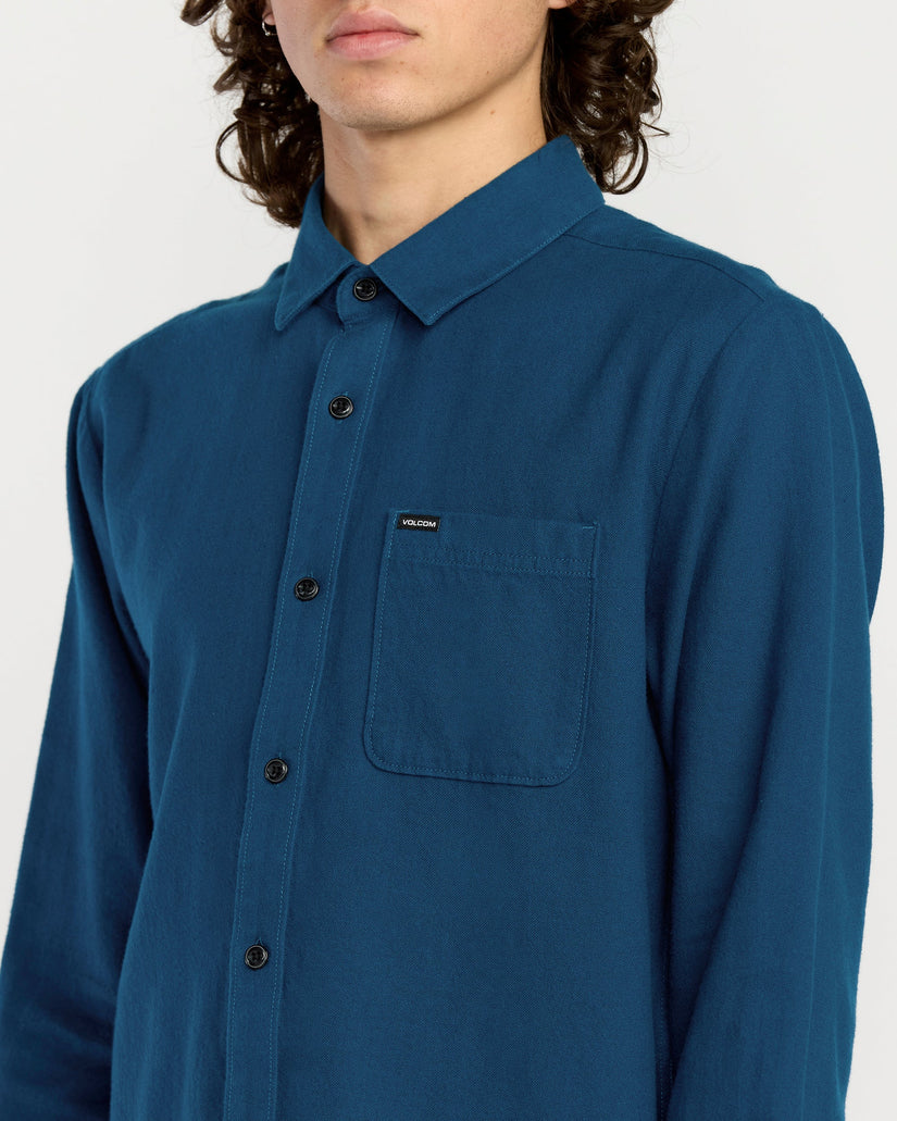Caden Solid Shirt - Cosmic Blue