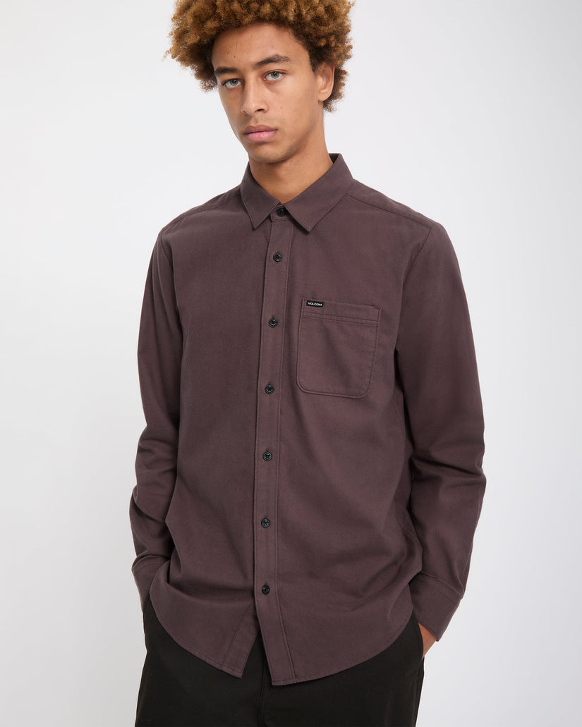 Caden Solid Shirt - Raisin