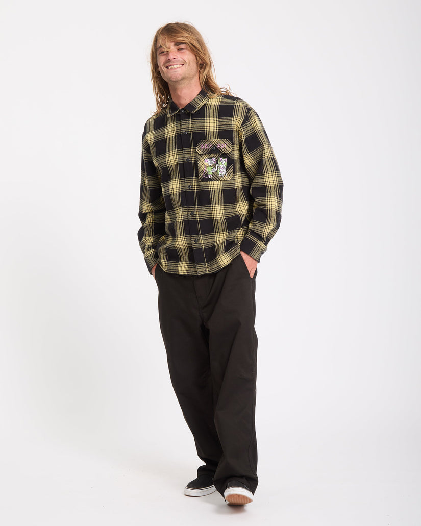 Ozzy Plaid Shirt - Mustard