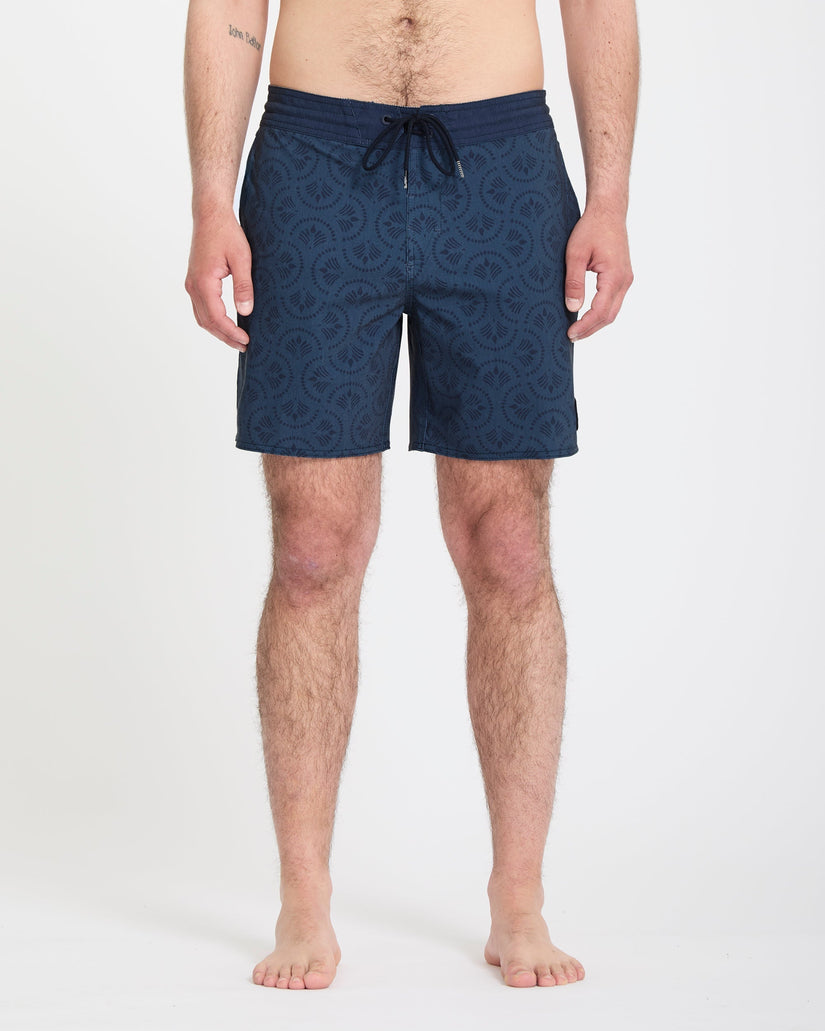 Psych Cotton Stoney 17" Boardshort - Midnight Blue
