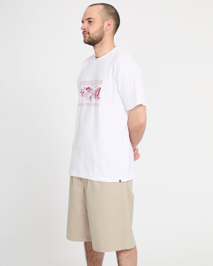 Chillow Pleat 24" Elasticated Waist Chino Short - Light Khaki