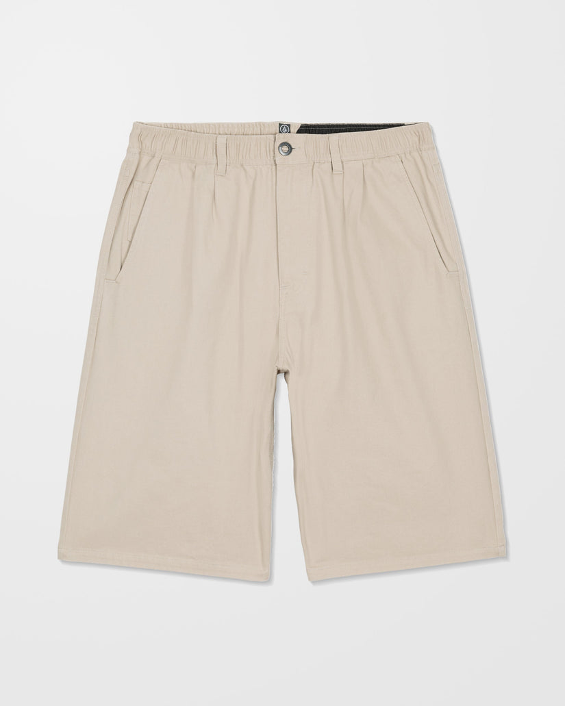 Chillow Pleat 24" Elasticated Waist Chino Short - Light Khaki