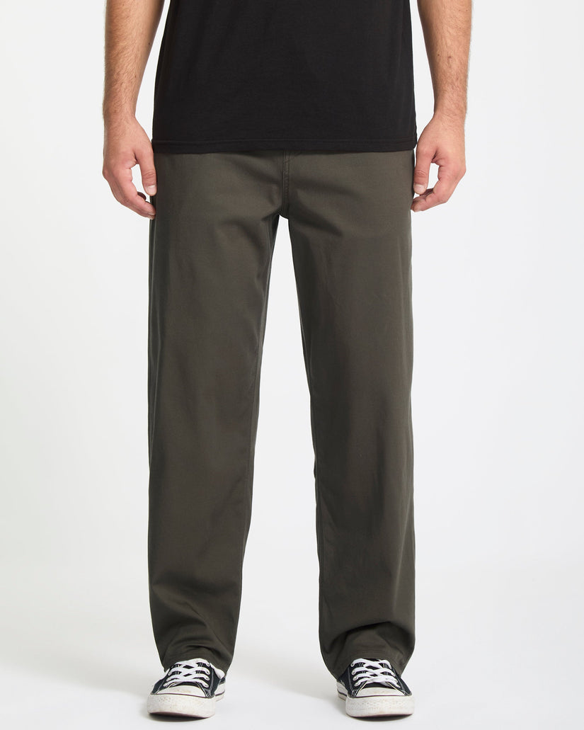 Freazy Loose Elasticated Waist Trousers - Rinsed Black