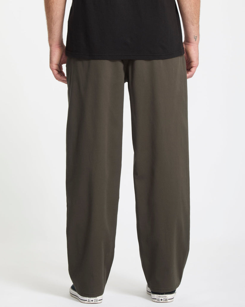 Freazy Loose Elasticated Waist Trousers - Rinsed Black
