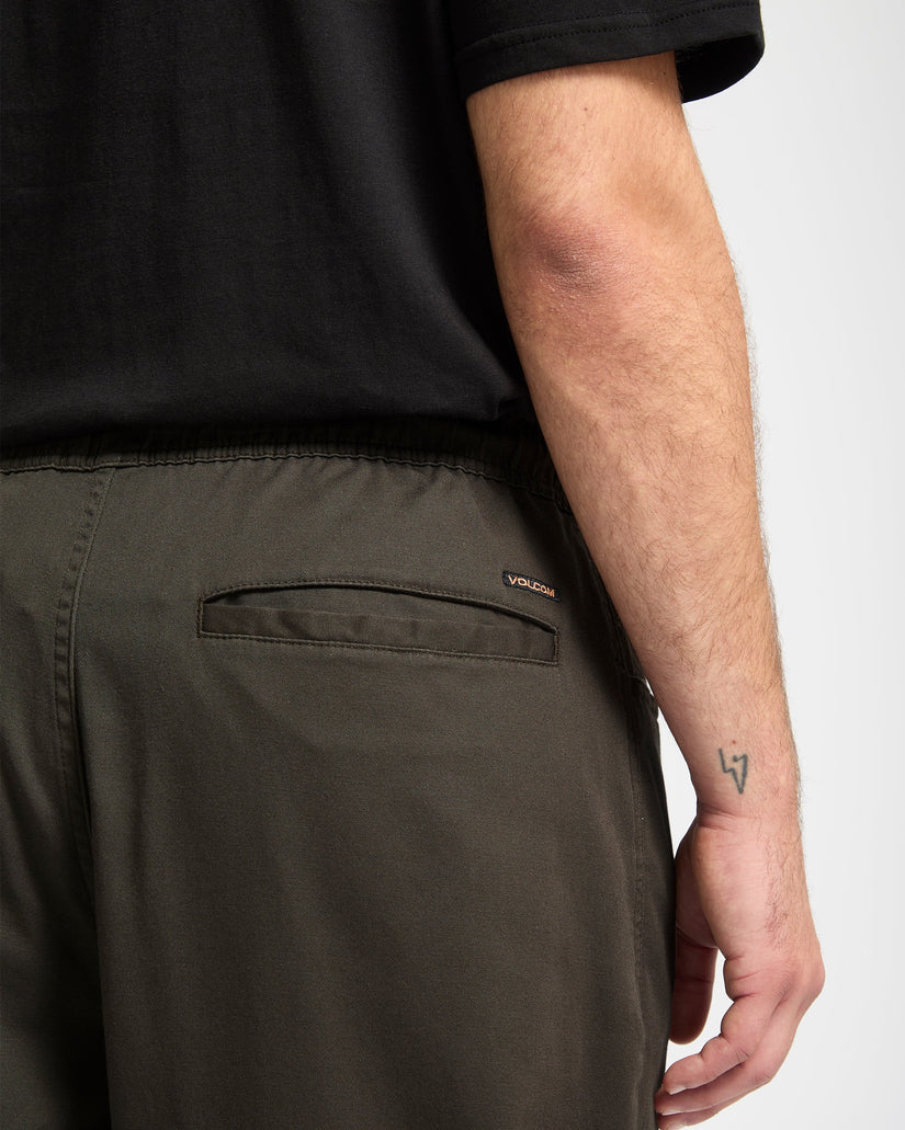 Freazy Loose Elasticated Waist Trousers - Rinsed Black