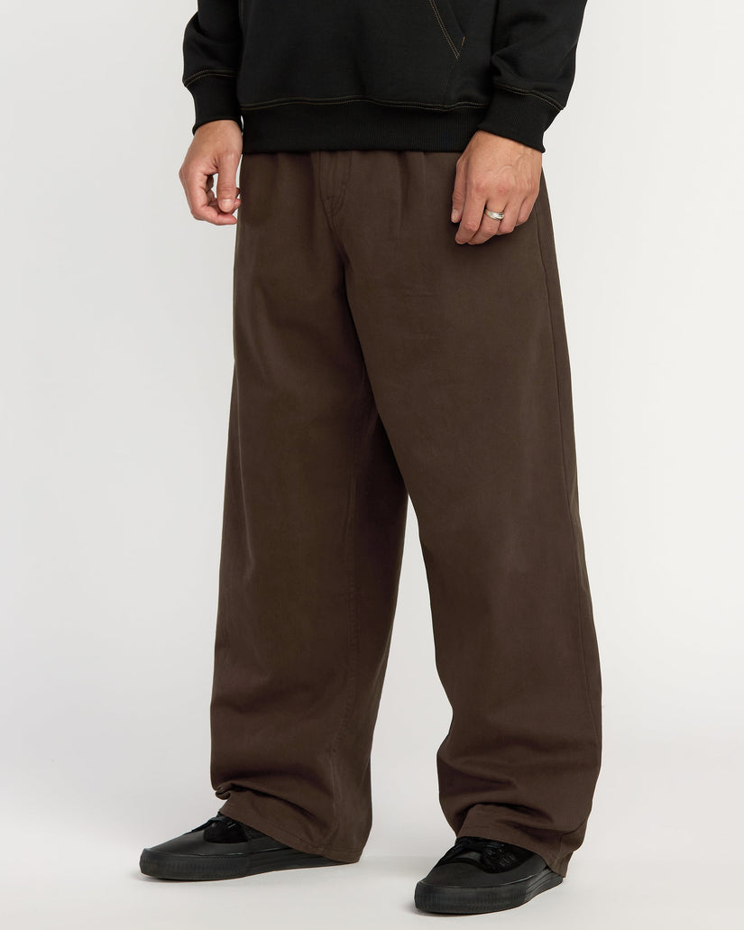 Chillow Pleat Elasticated Waist Trousers - Cacao