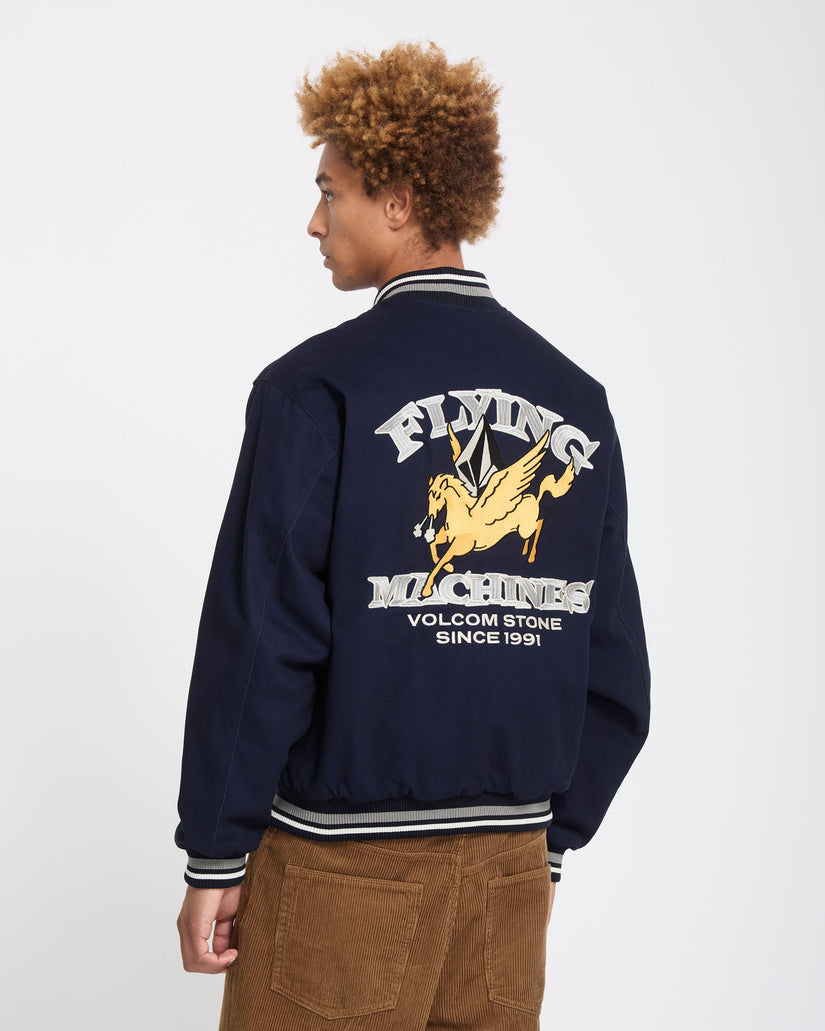 Flying Machines Bomber Jacket - Navy