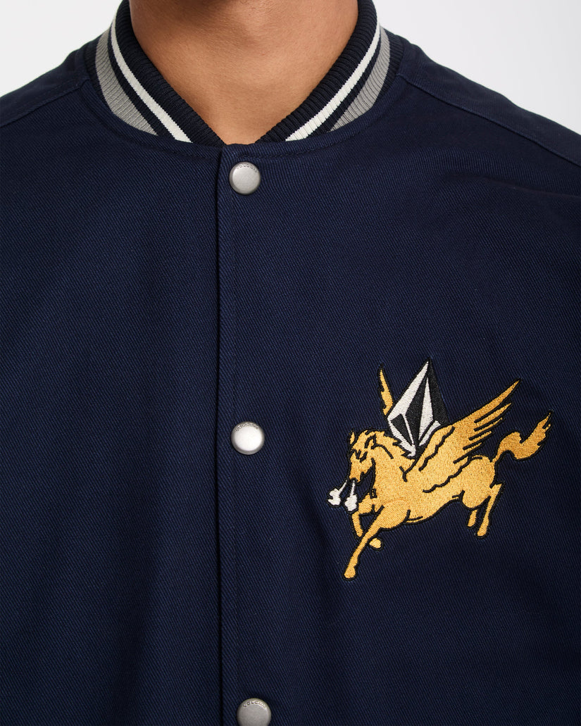 Flying Machines Bomber Jacket - Navy