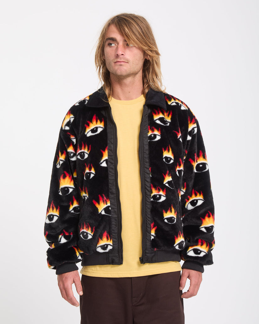 Ozzy Reversible Bomber Jacket - Black
