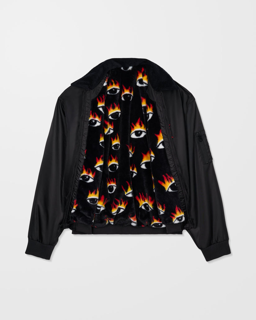 Ozzy Reversible Bomber Jacket - Black