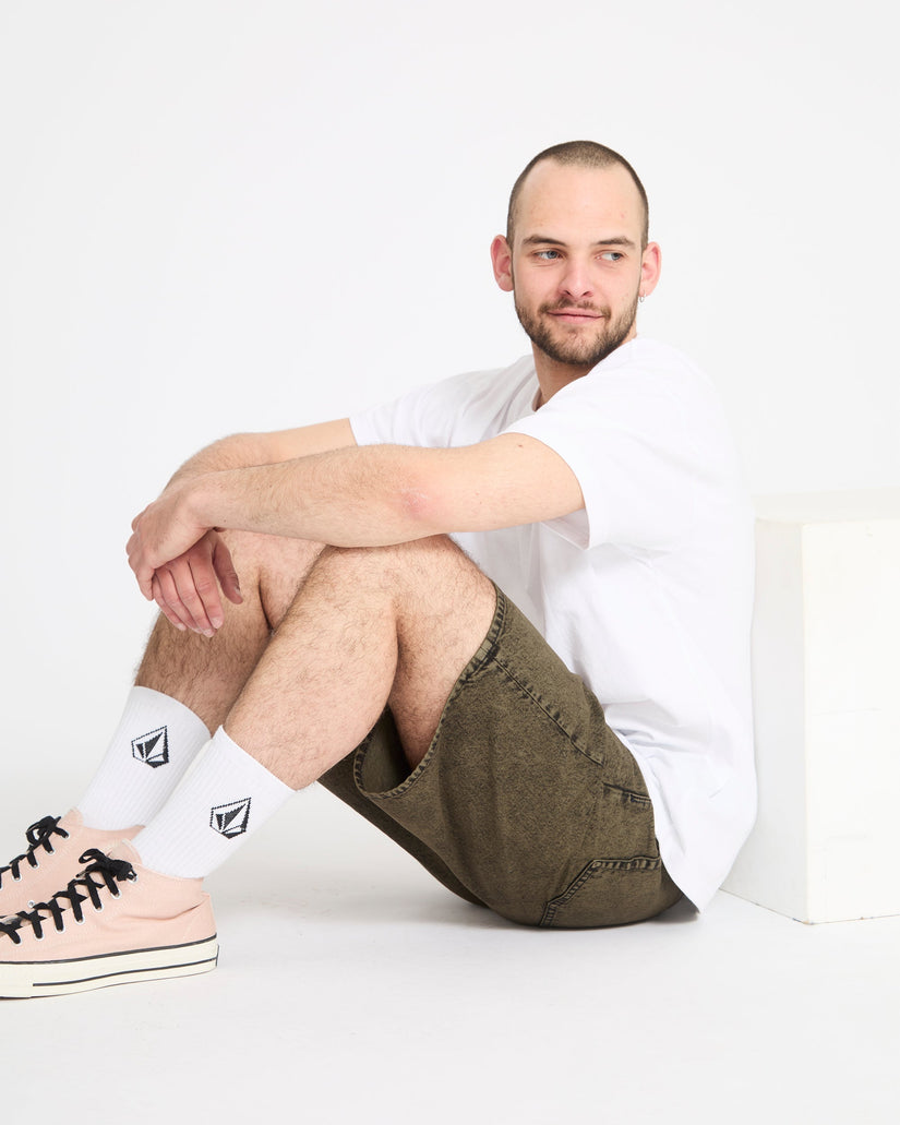 Billow 22" Denim Short - Sage Leaf