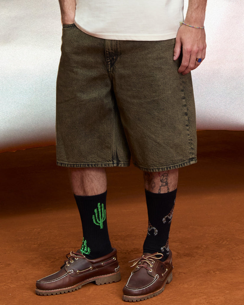 Billow 22" Denim Short - Sage Leaf