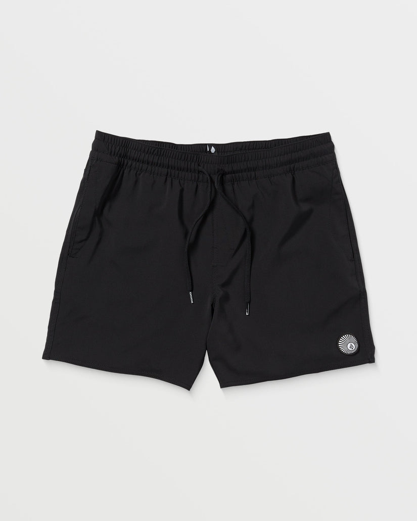 Lido Solid Trunk 16" Boardshort - BLACK