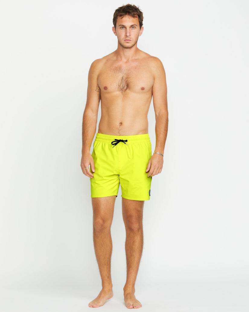 Lido Solid Trunk 16" Boardshort - TENNIS BALL
