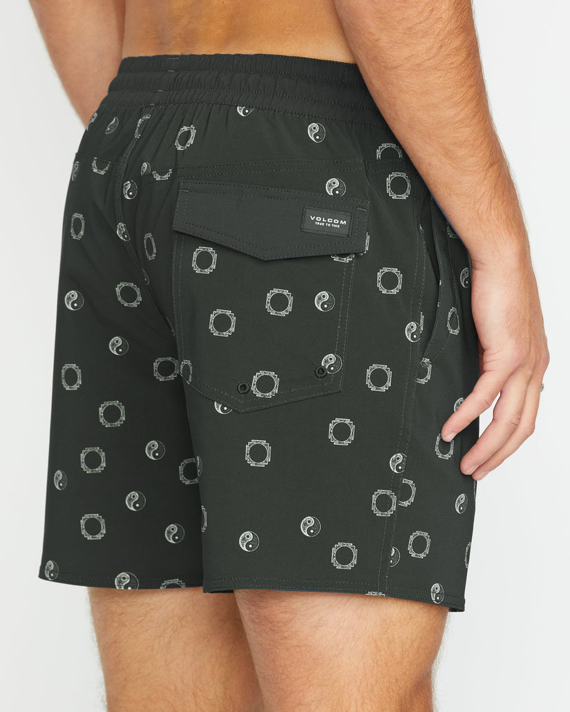 Lido Print Trunk 16" Boardshort - STEALTH