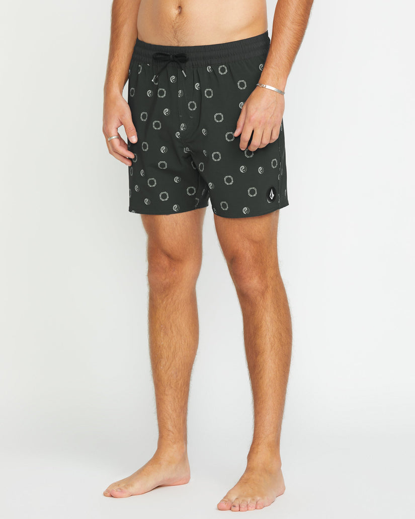 Lido Print Trunk 16" Boardshort - STEALTH