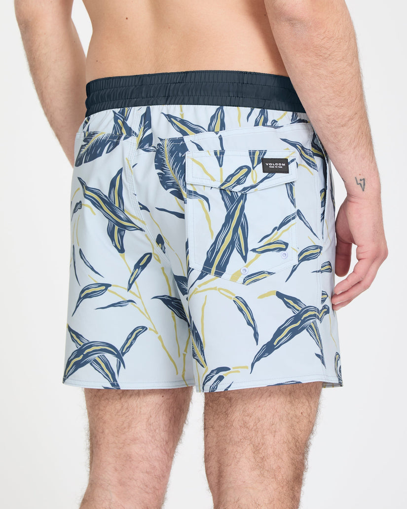 Lido Print Trunk 16" Boardshort - Light Blue Acid