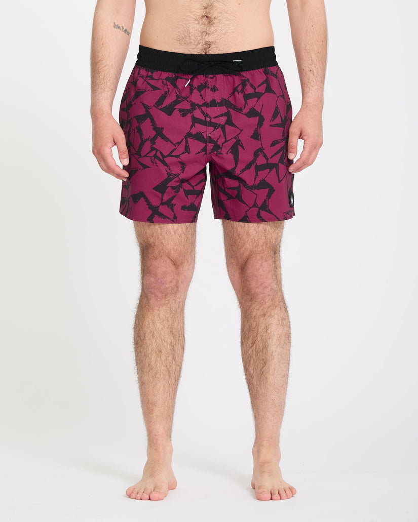 Lido Print Trunk 16" Boardshort - Sangria