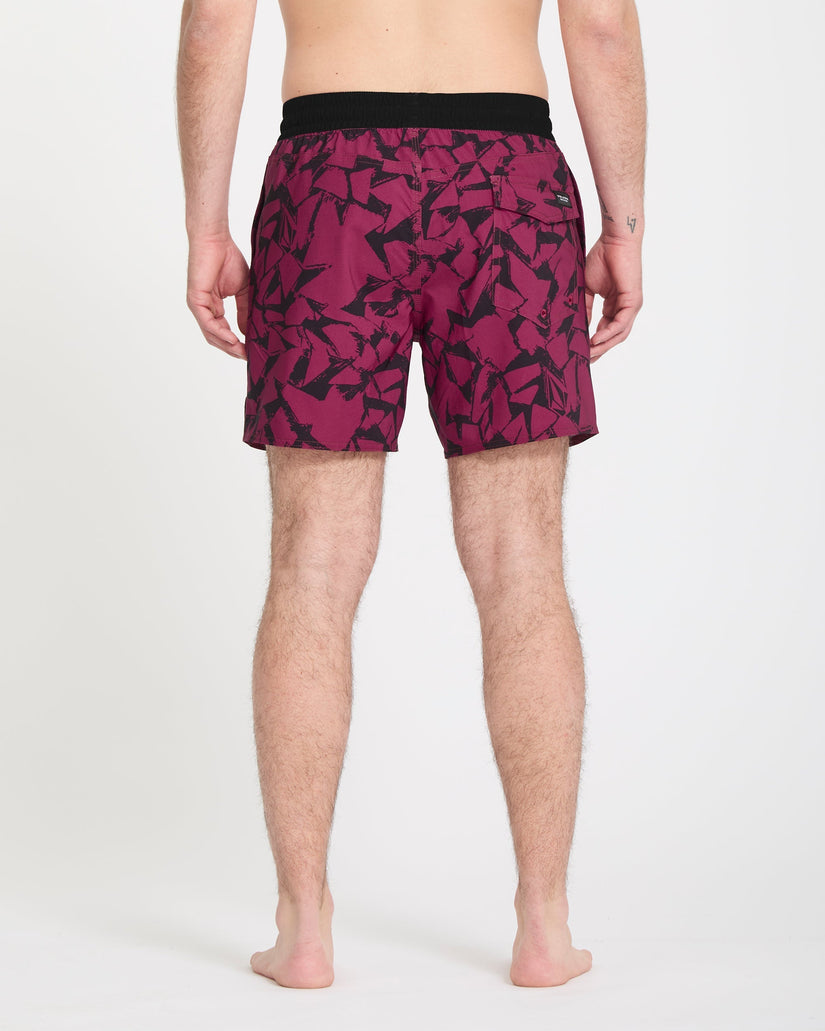 Lido Print Trunk 16" Boardshort - Sangria