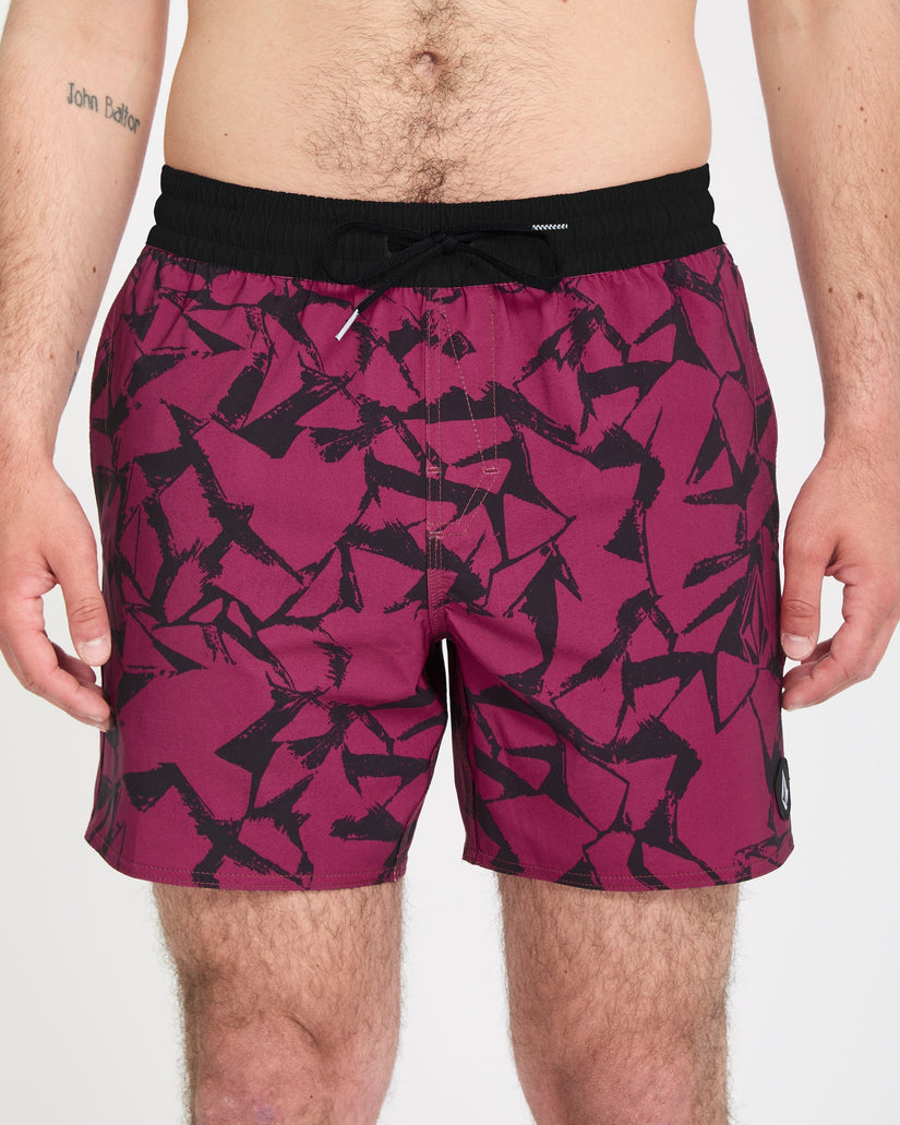 Lido Print Trunk 16" Boardshort - Sangria