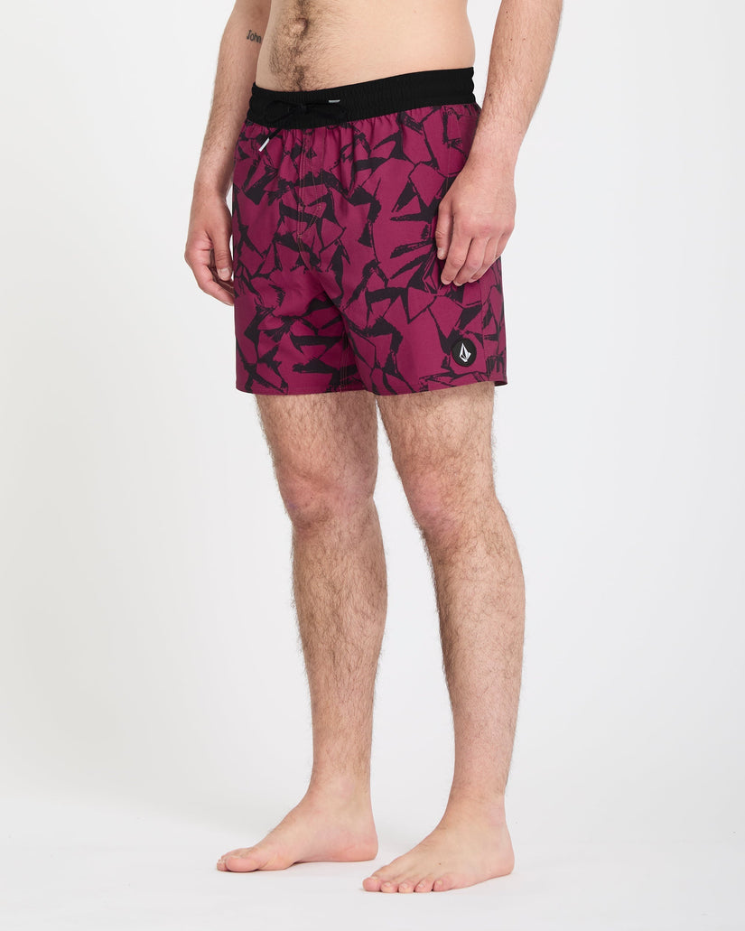 Lido Print Trunk 16" Boardshort - Sangria
