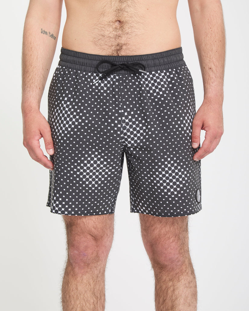 Psyche Cotton Trunk 17" Boardshort - Matte Black