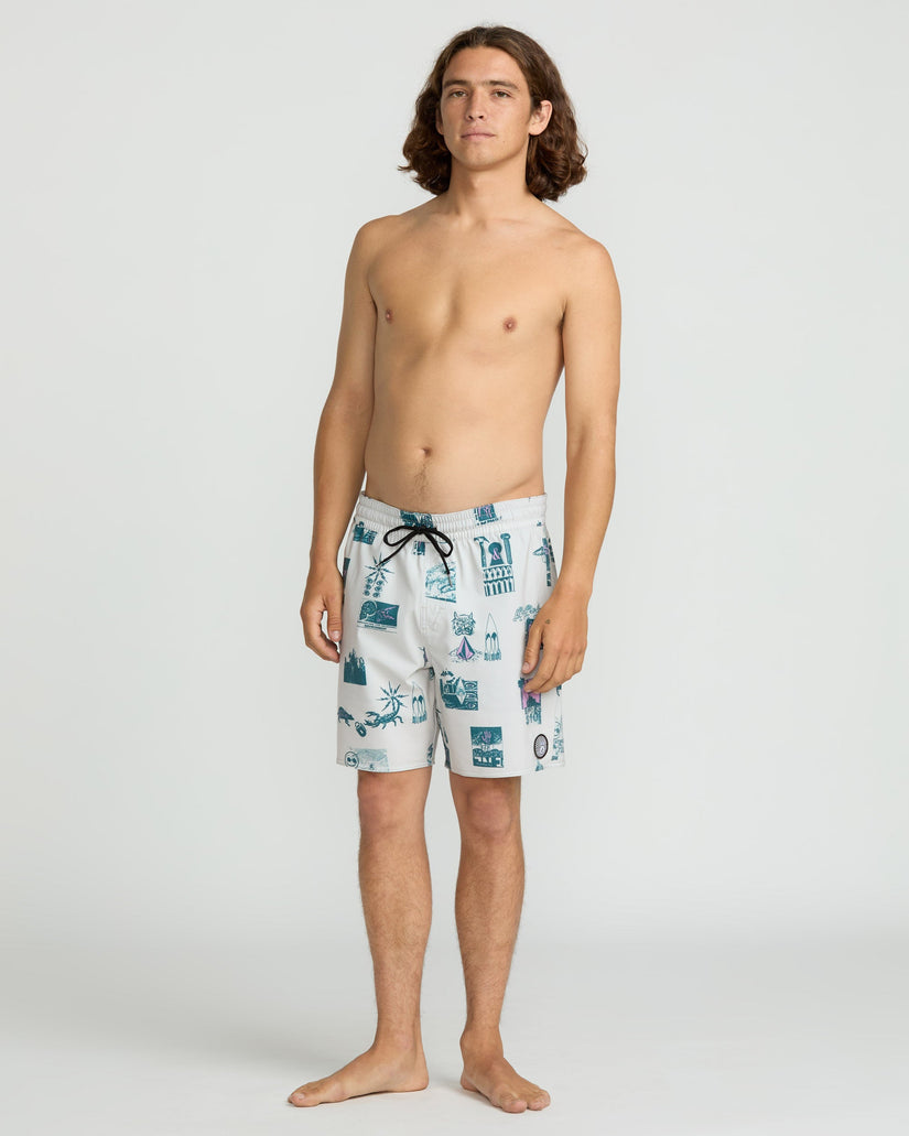 Psyche Cotton Trunk 17" Boardshort - Stone