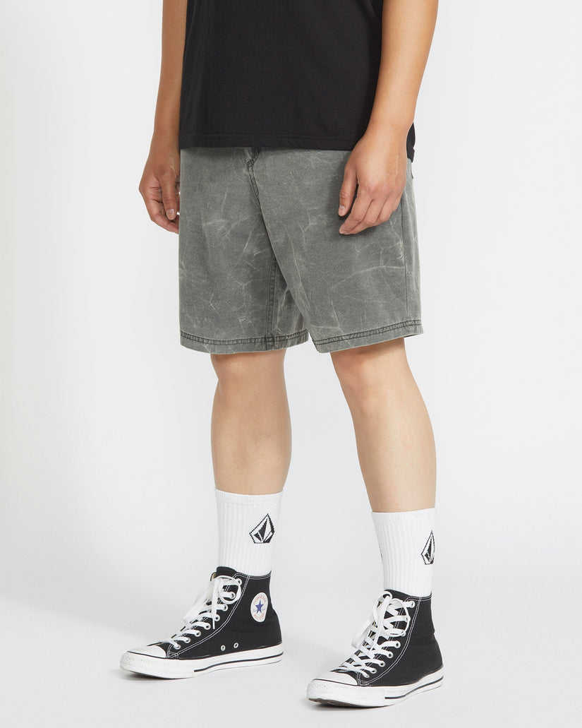 Stone Faded 19" Hybrid Short - STEALTH