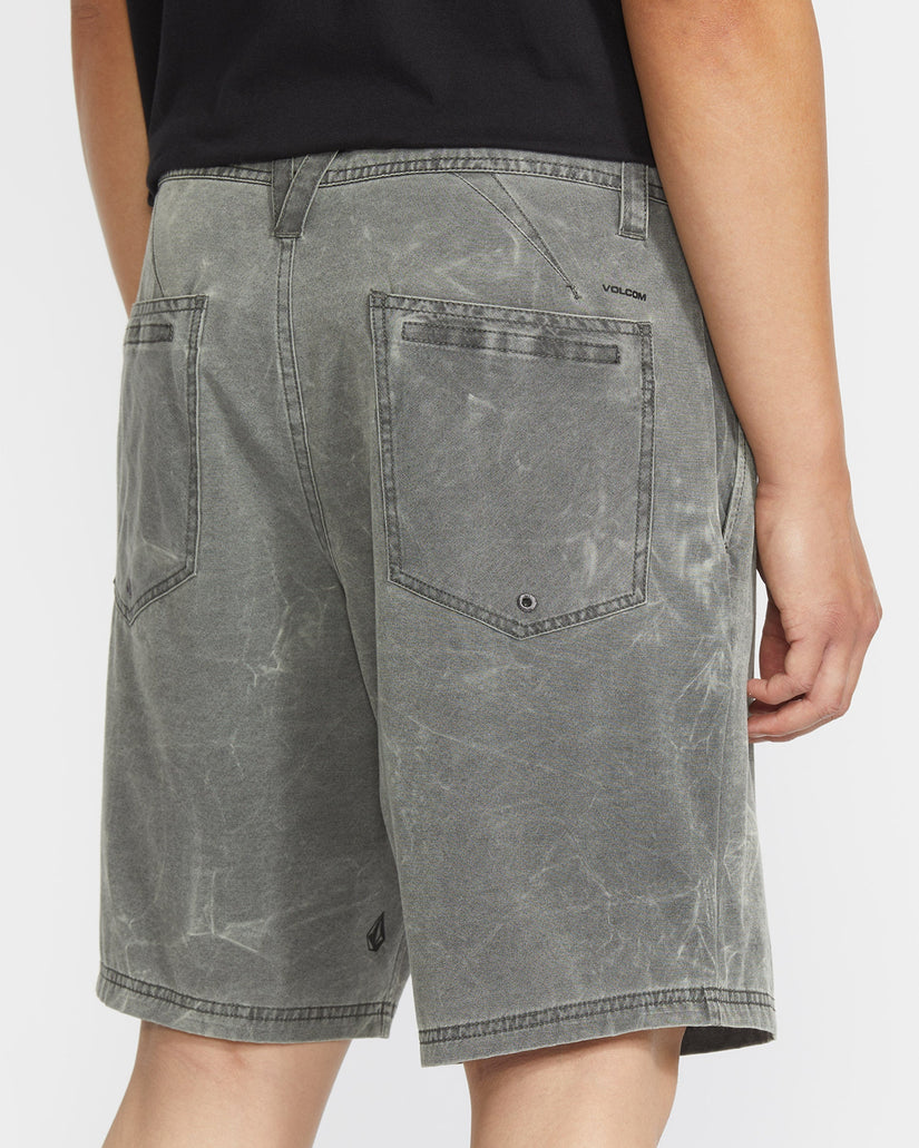Stone Faded 19" Hybrid Short - STEALTH