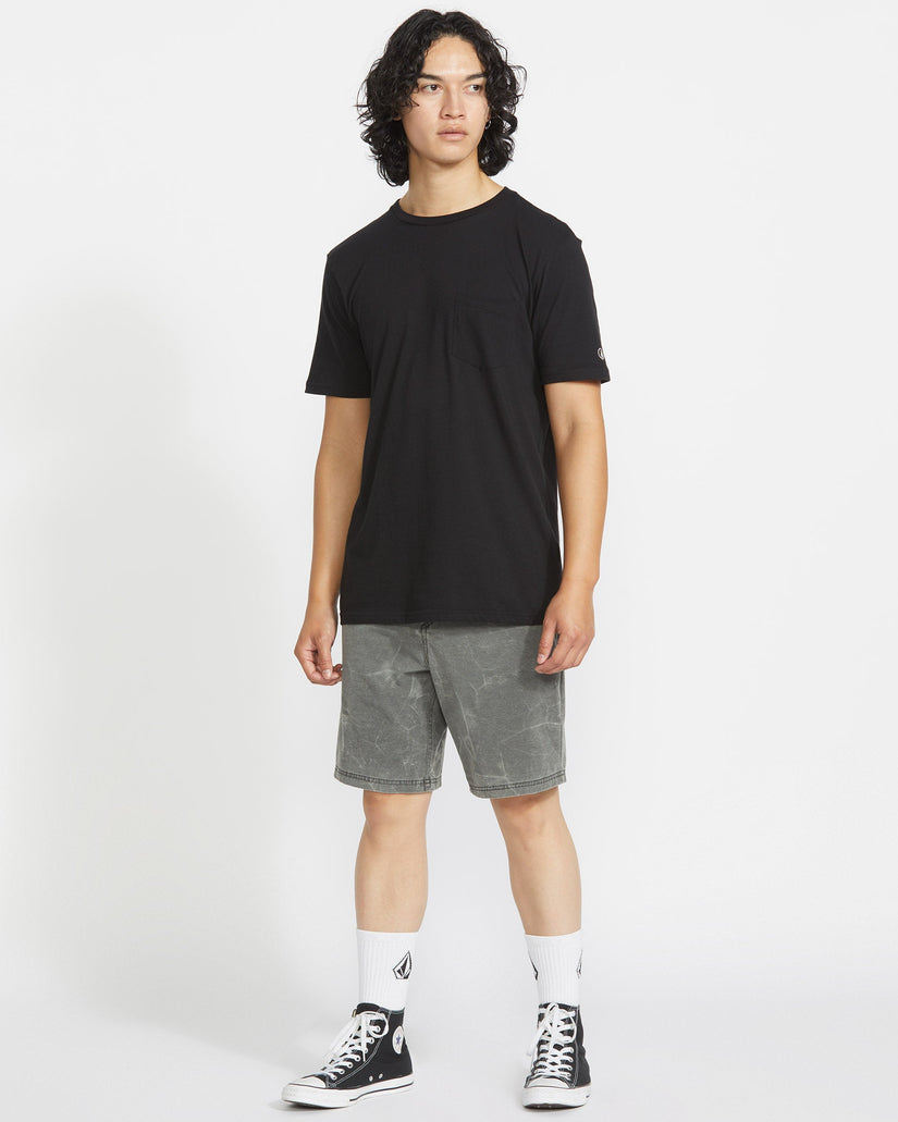 Stone Faded 19" Hybrid Short - STEALTH