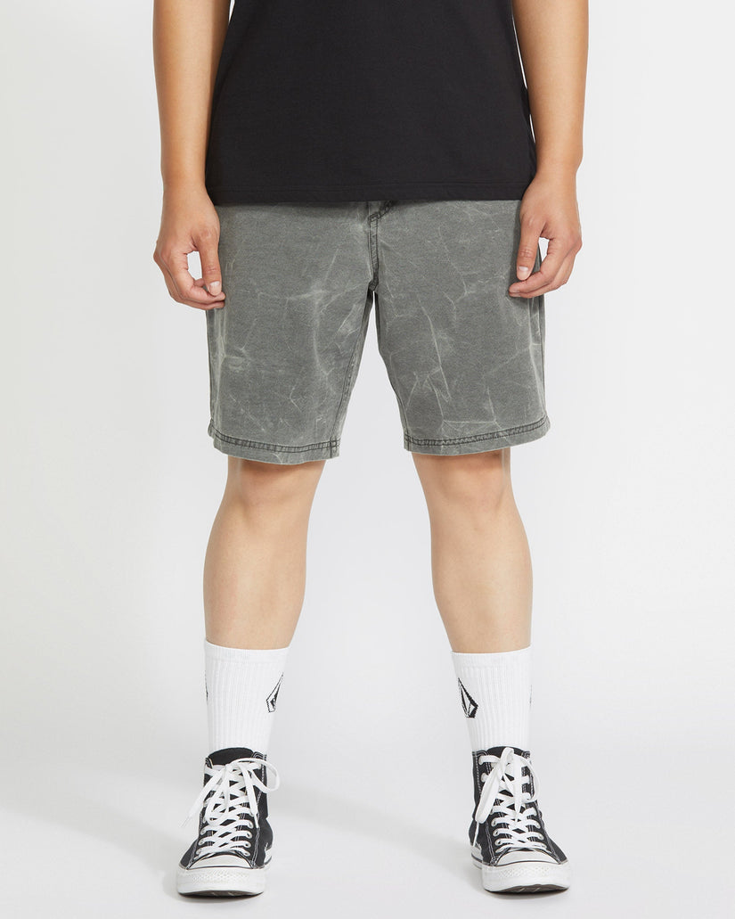 Stone Faded 19" Hybrid Short - STEALTH