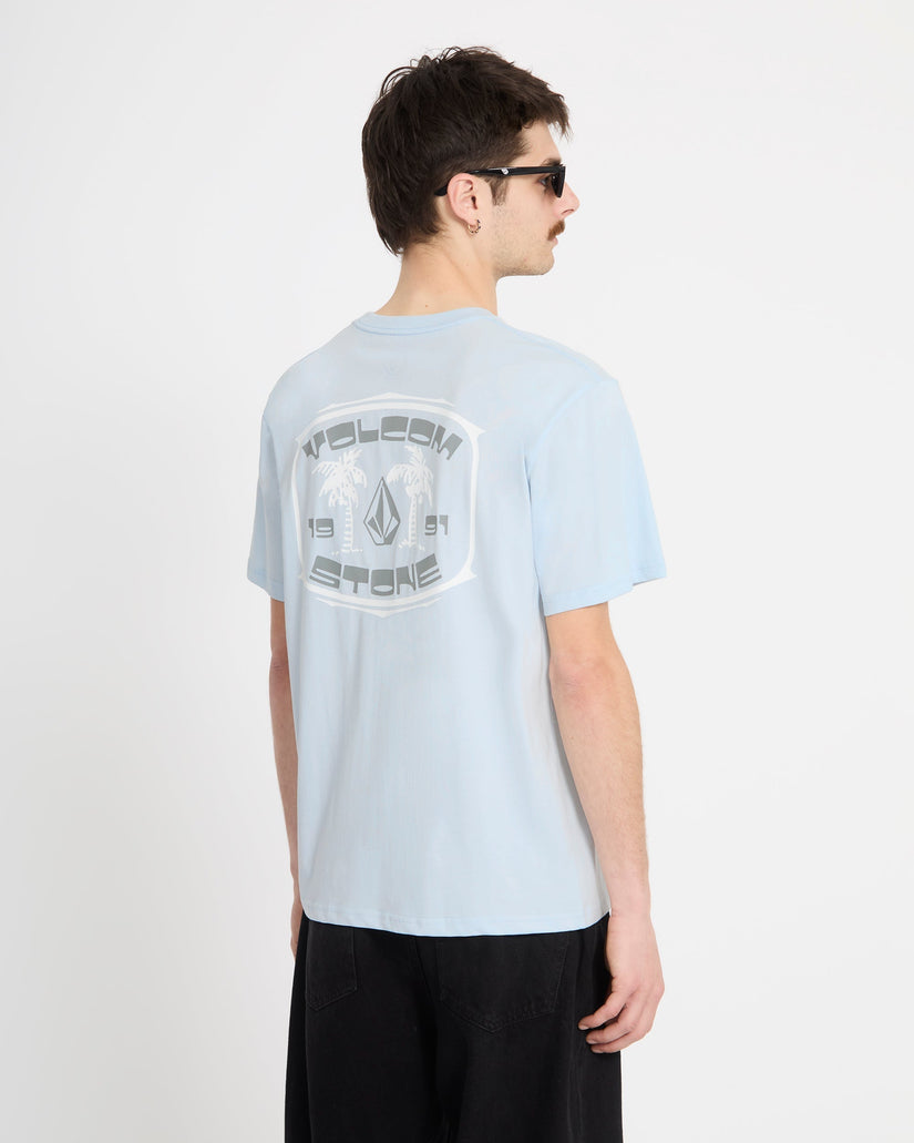 91 Palm T-Shirt - Light Blue Acid