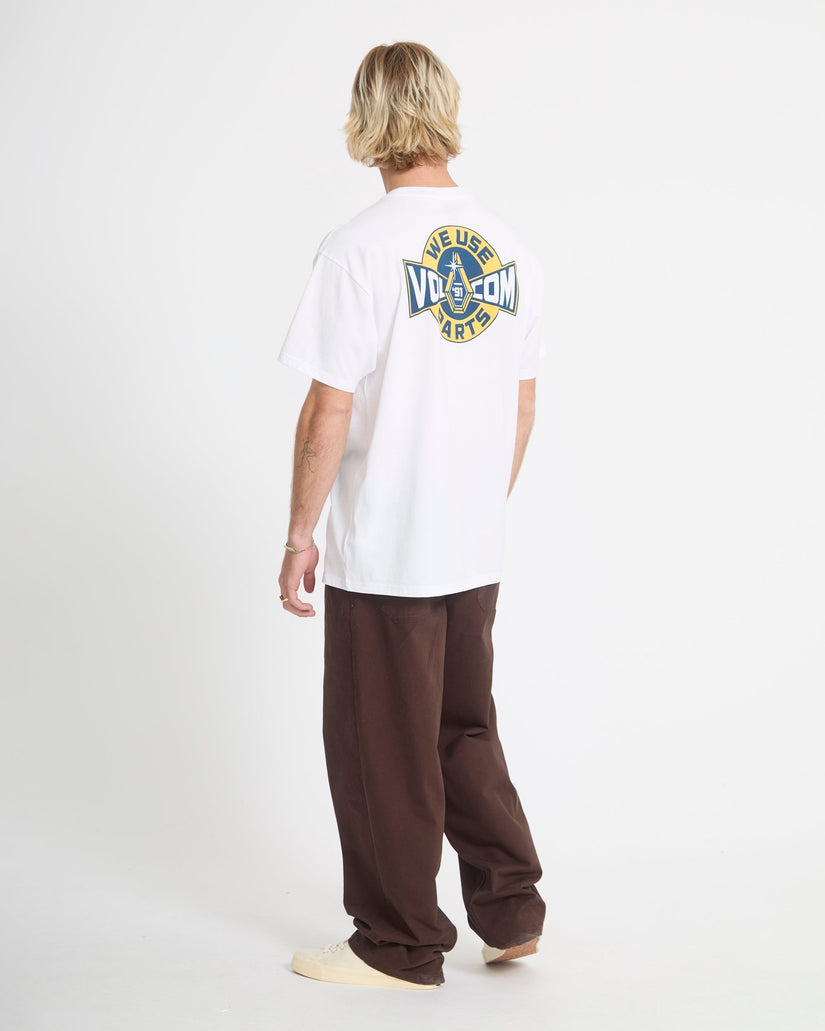Parted Out Pocket T-Shirt - White