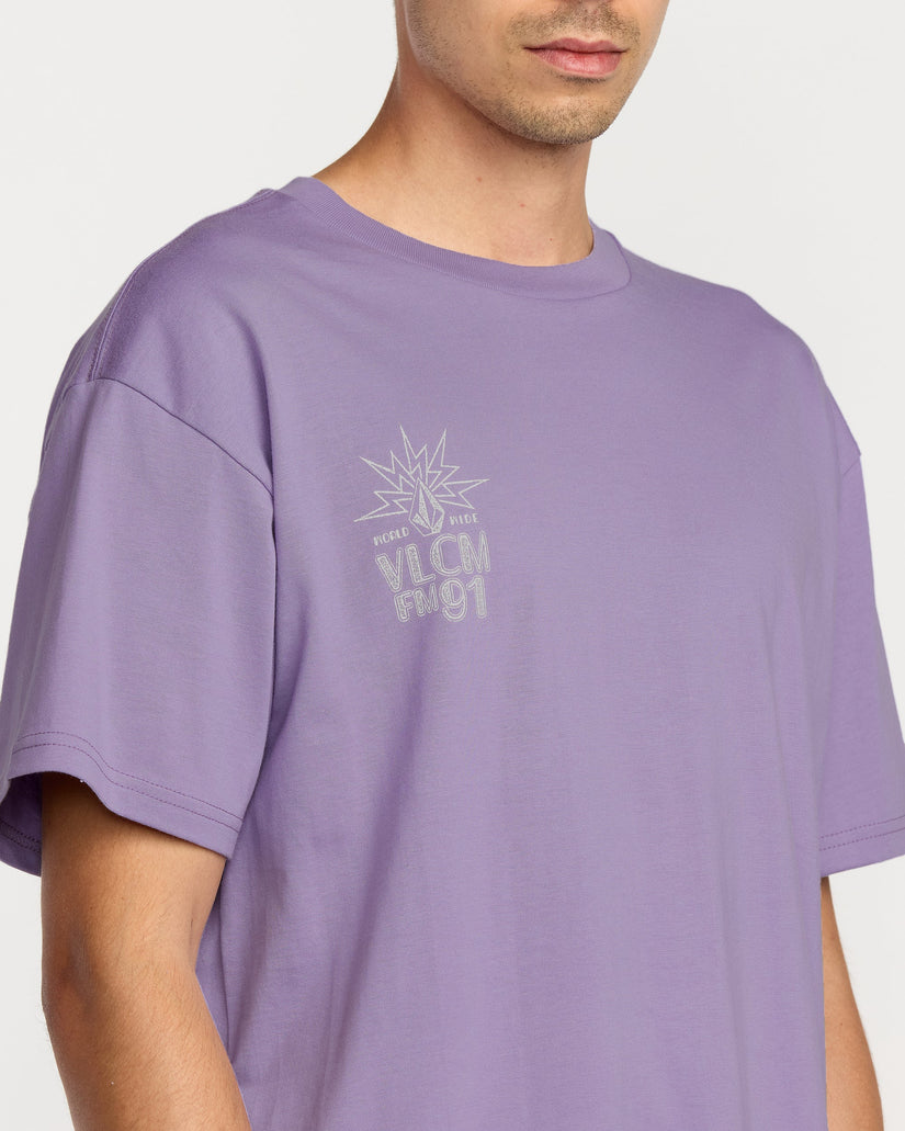 Tune In T-Shirt - Purple Ash