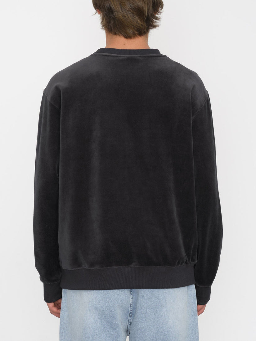 SINGLE STONE VELVET CREW (A4612410_BLK) [B]
