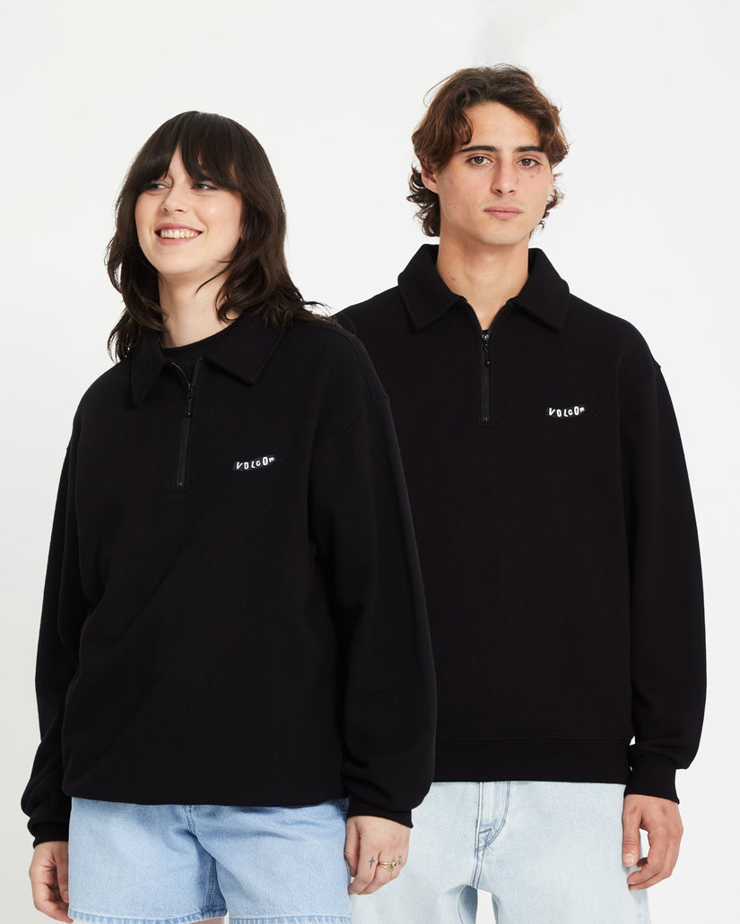 Nevermine Terry Sweatshirt - BLACK