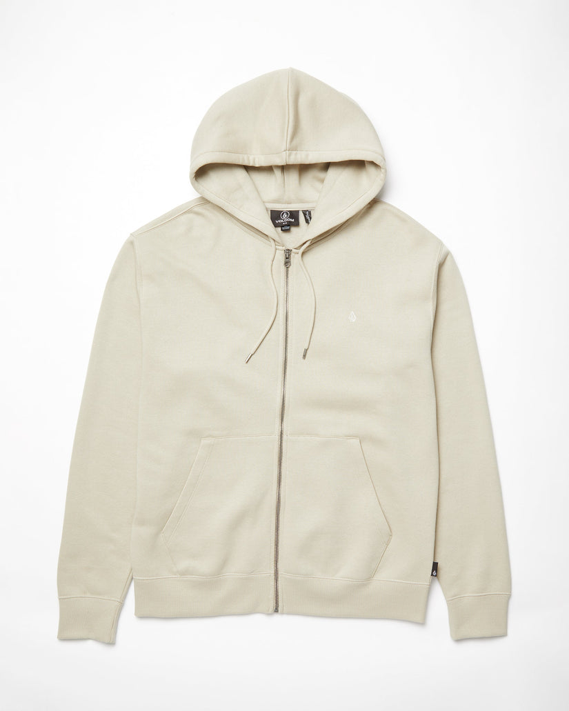 Single Stone Full Zip Hoodie - LIGHT KHAKI