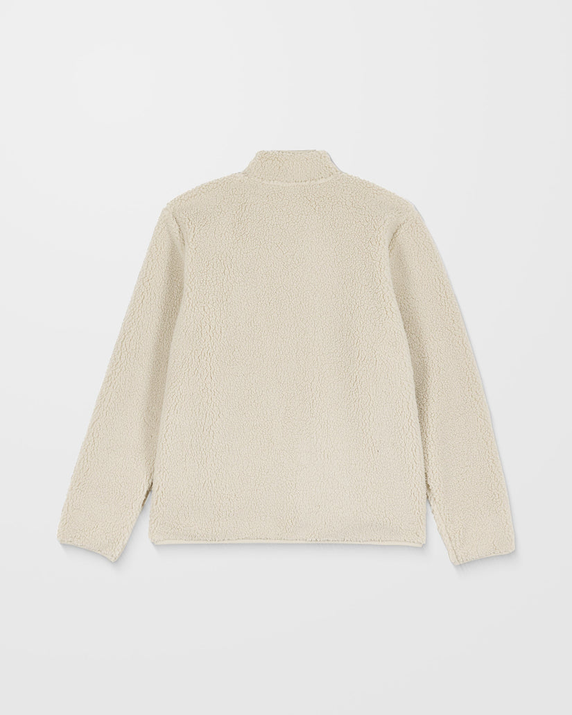 Muzzer Fuzzar Zip Sherpa Sweatshirt - Stone