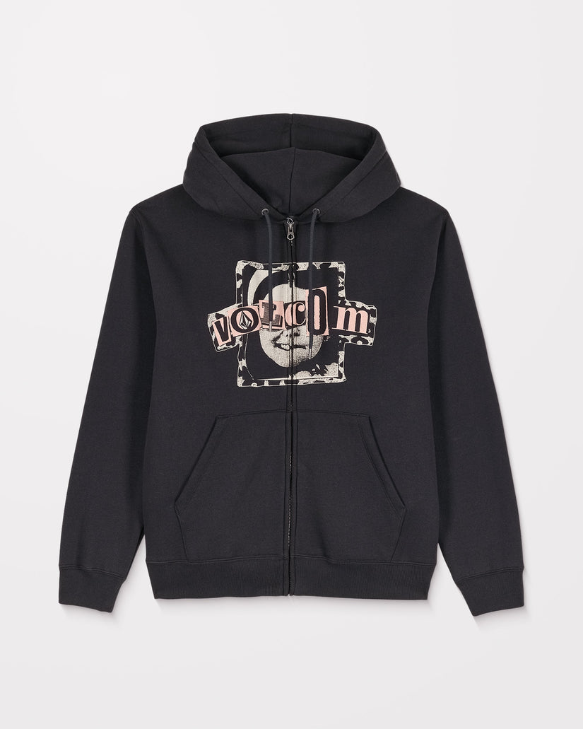 Stick Stoner Zip Hoodie - Antique Black