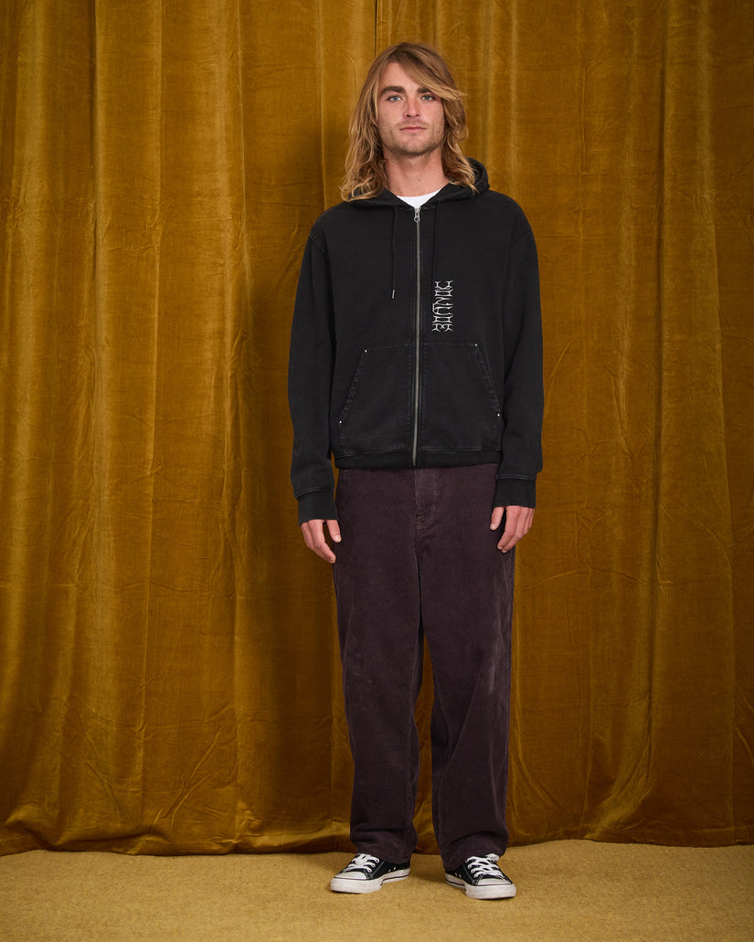 Studder Zip Hoodie - Black