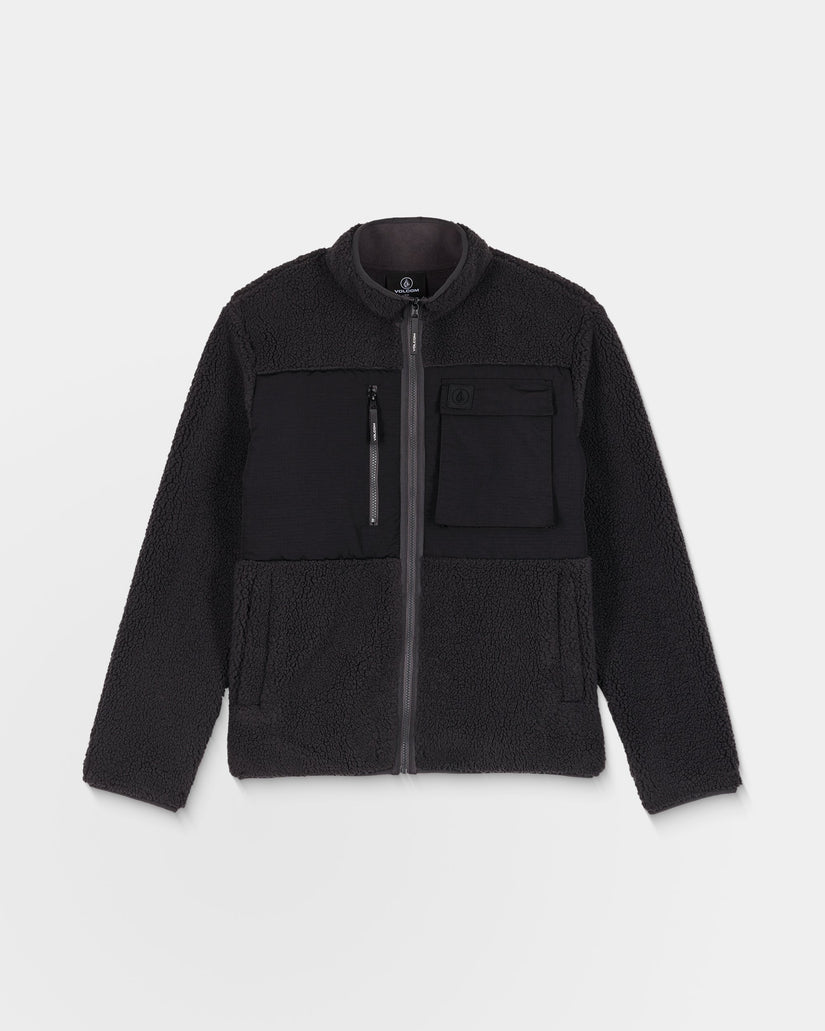 Storm Stone Zip Sherpa Jacket - Asphalt Black