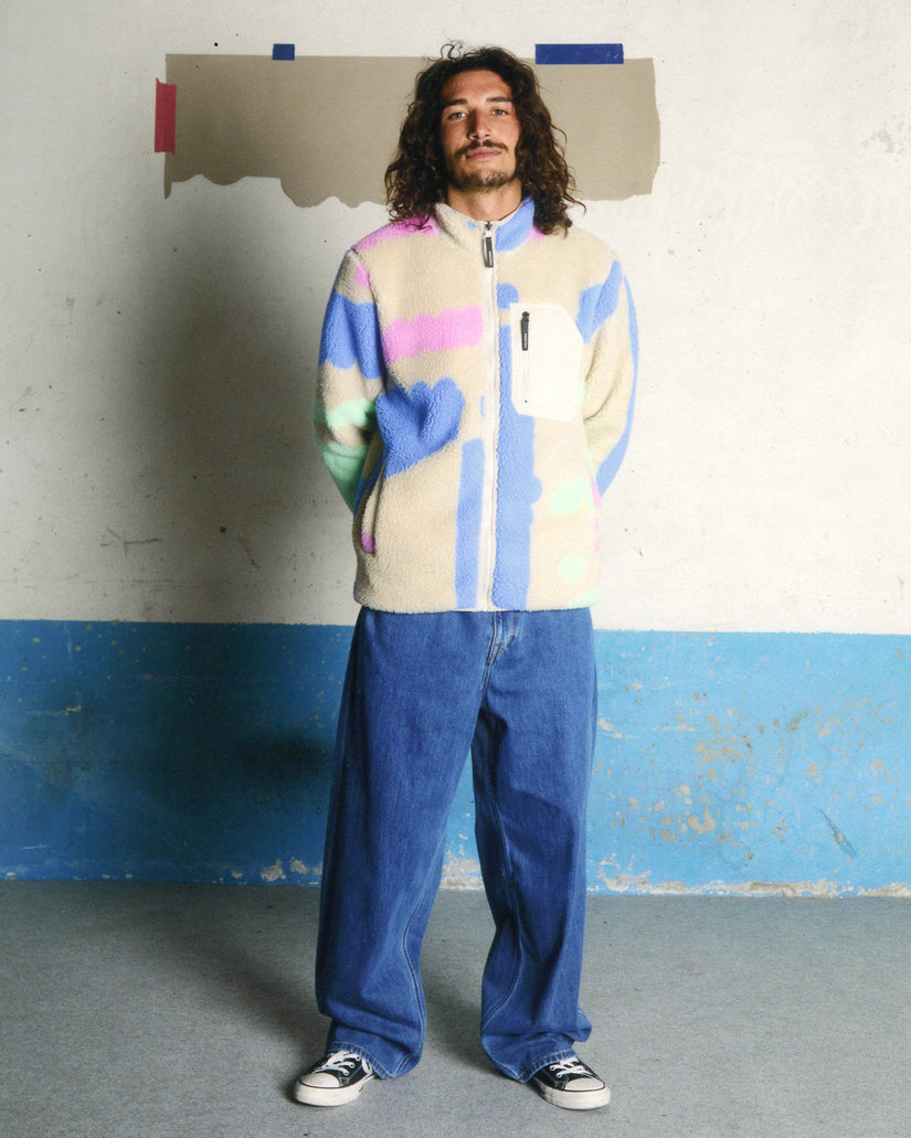 Carrau Fuzzar Zip Sherpa Jacket - Multi