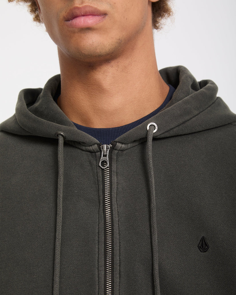 Single Stone Zip Sweatshirt - Rinsed Black