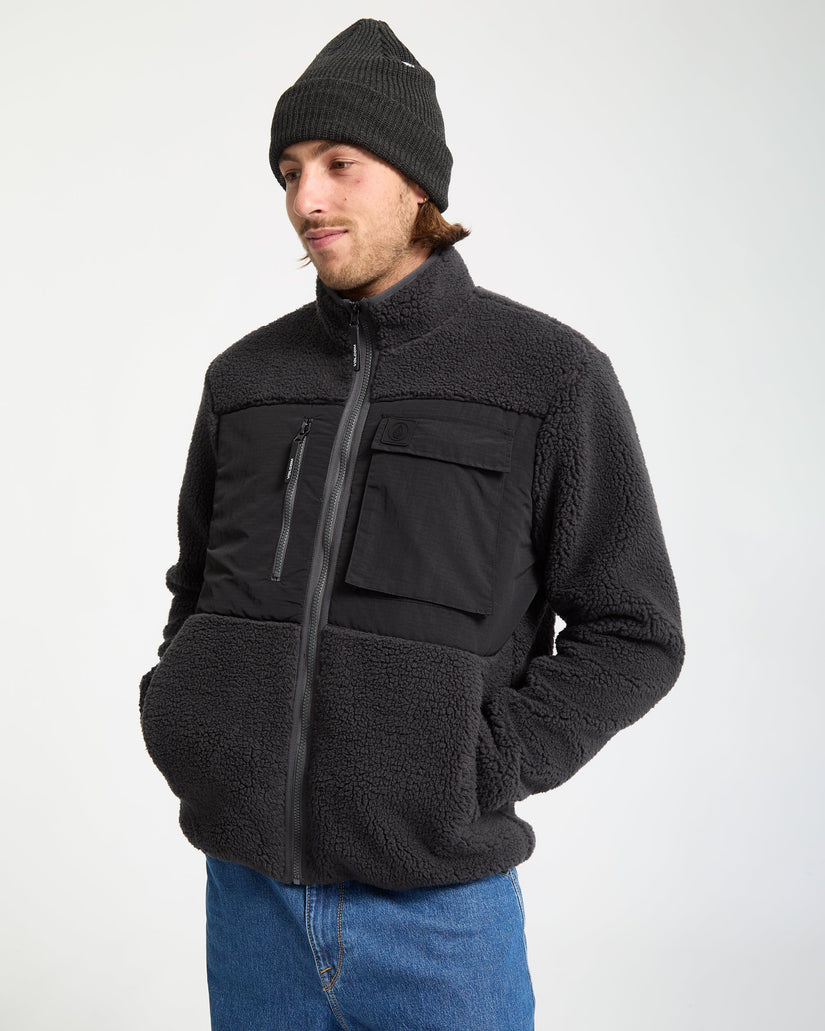 Storm Stone Zip Hoodie - Asphalt Black
