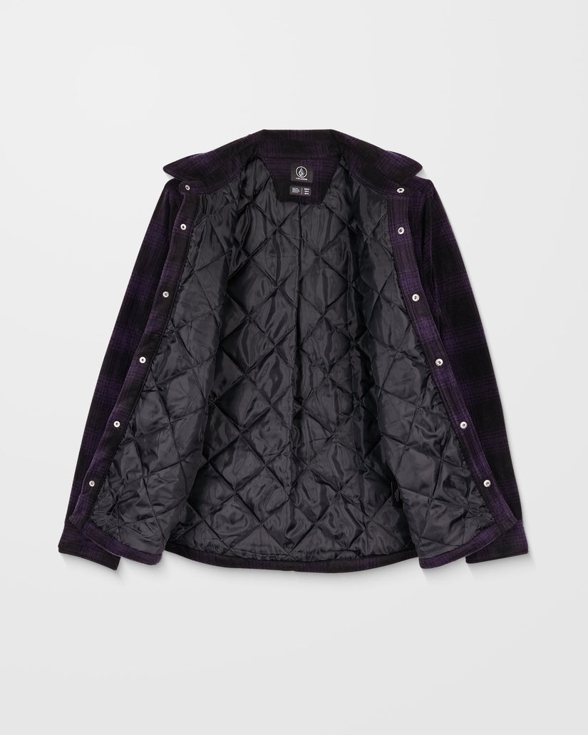 Bowered Fleece Over-Shirt - Dark Purple