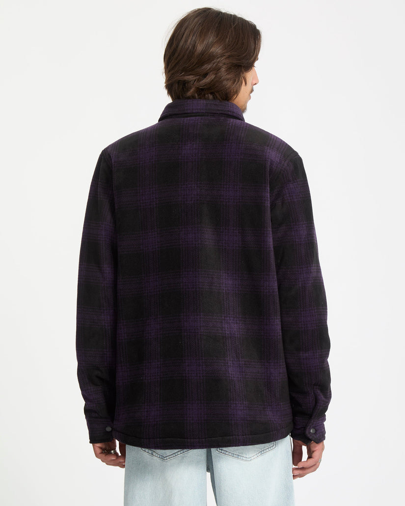 Bowered Fleece Over-Shirt - Dark Purple