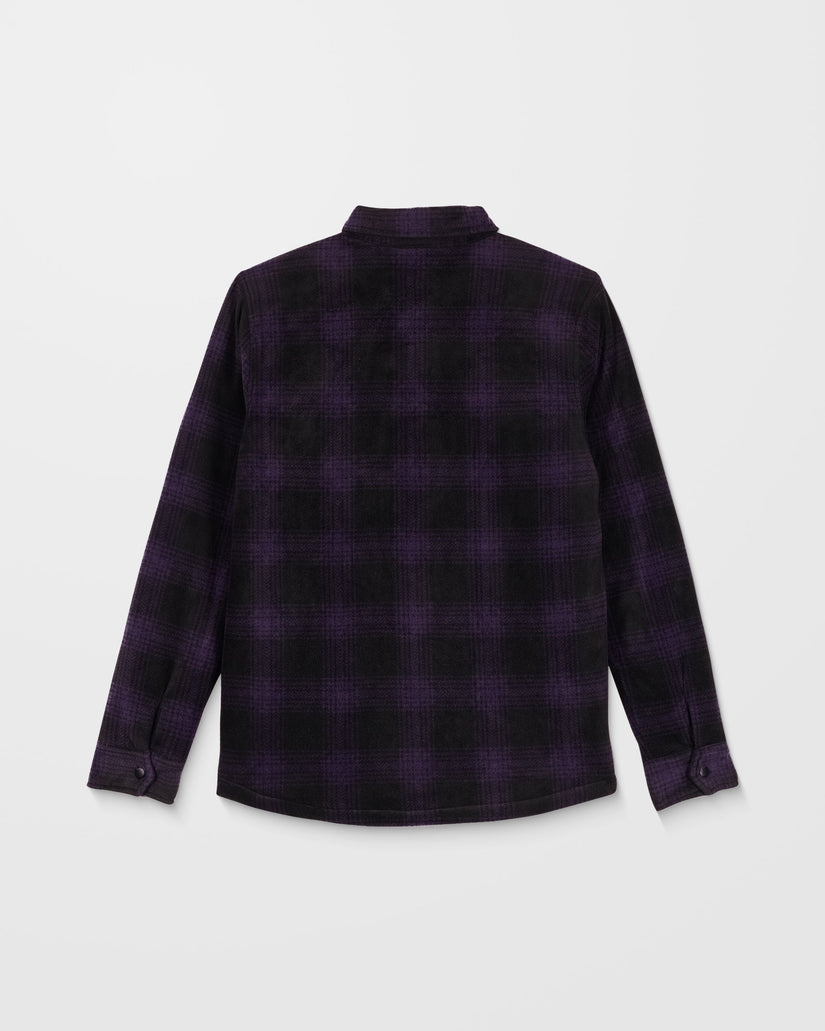 Bowered Fleece Over-Shirt - Dark Purple